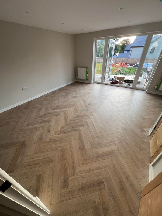 Sahara Oak Herringbone SPC Rigid Core Click Vinyl