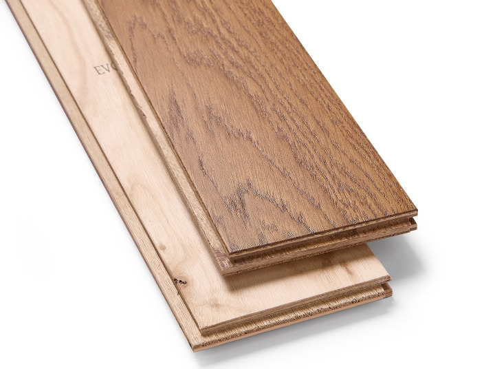 12mm Smoked Brushed & Lacquered Engineered Wood Herringbone Flooring