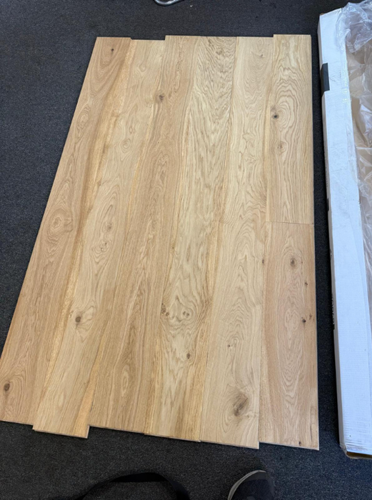 14x190mm Rustic Plus Grade Natural Oak Brushed & Oiled