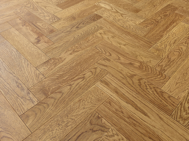 14mm Natural Black Grain Engineered Wood Herringbone Flooring