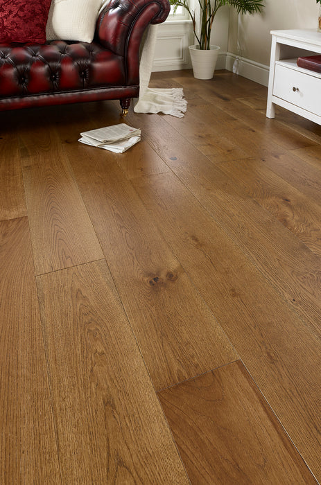15x220mm Cognac Distressed Oak Wide Plank