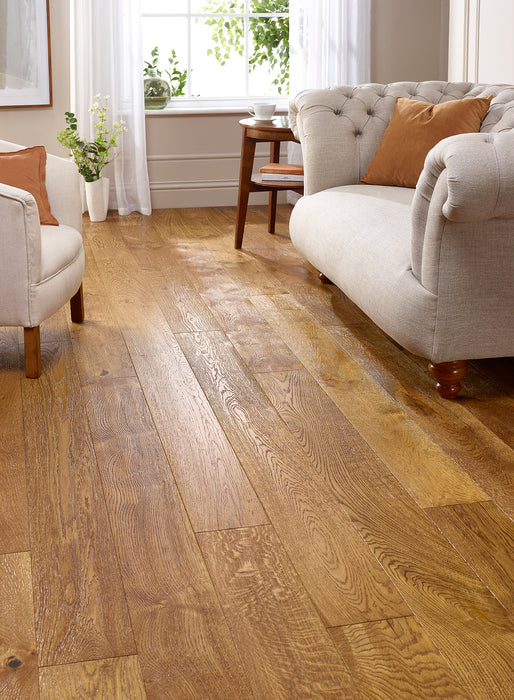 20x180mm Golden Deep Brushed Engineered Oak Flooring