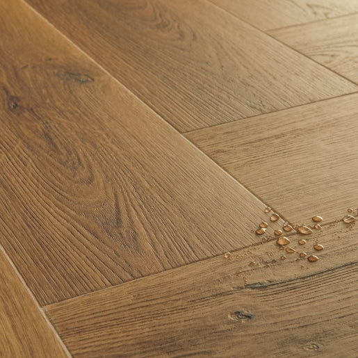 Quickstep | Ciro Botanic Caramel Oak Herringbone