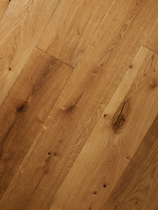 Engineered Rustic Oak Smooth Lacquered Flooring 190mm | 129.96 Square Meters