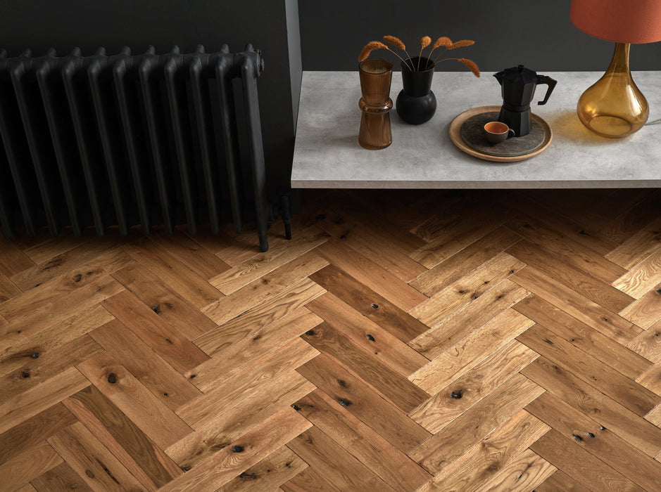 Woodpecker | Berkeley Cathedral Oak Herringbone 90mm