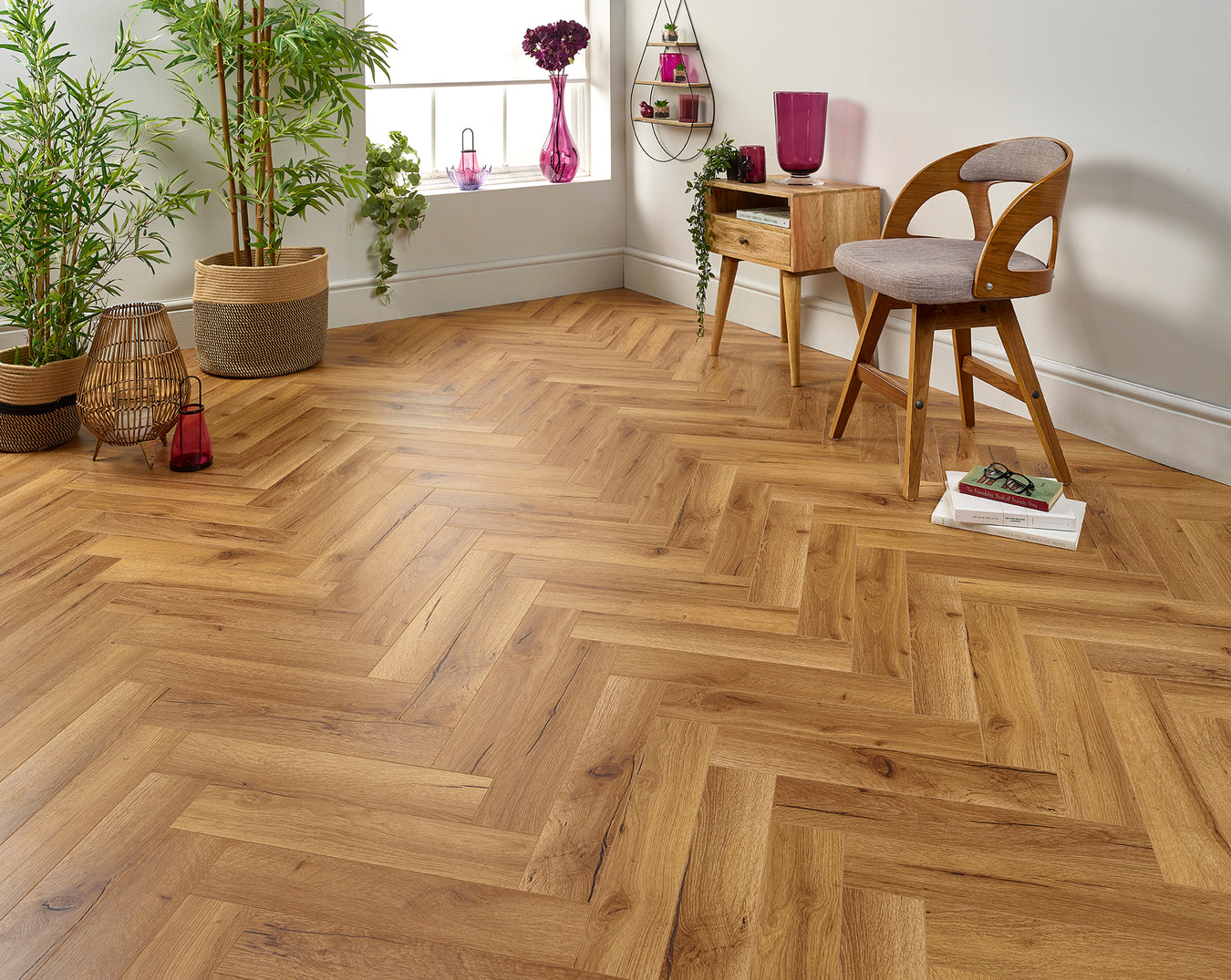 Blocks 12mm Laminate Herringbone Flooring