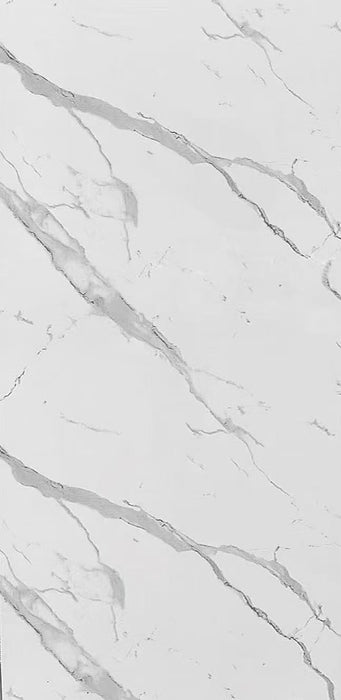 Carrara Marble Gloss PVC Solid Core T&G Shower Panel
