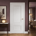 White Laminate Lyon 2 Panel FD30 Fire Door (view 2)