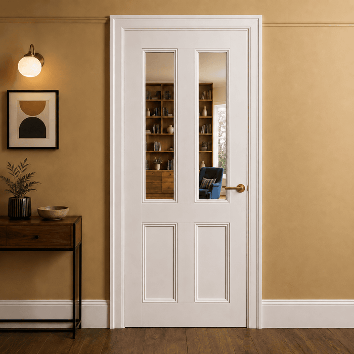White Laminate Toulouse 2 Light Internal Door (view 2)