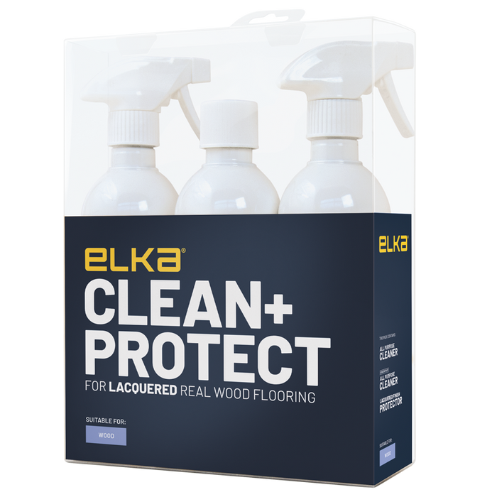 Elka | Clean and Protect Kit for Lacquered Wood Flooring