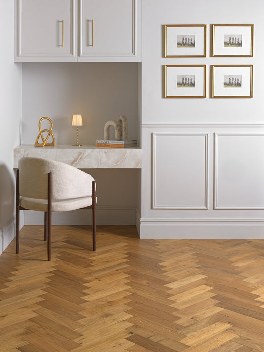 Woodpecker | Dartmouth Gingersnap Oak Herringbone 90mm