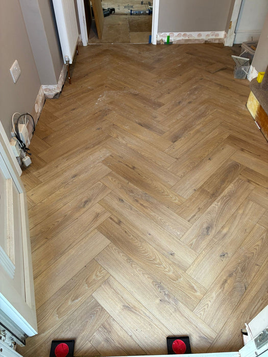 Sahara Oak Herringbone SPC Rigid Core Click Vinyl