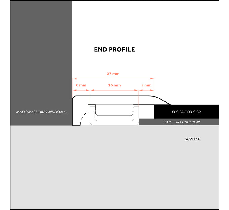 Floorify End Profile 2000mm
