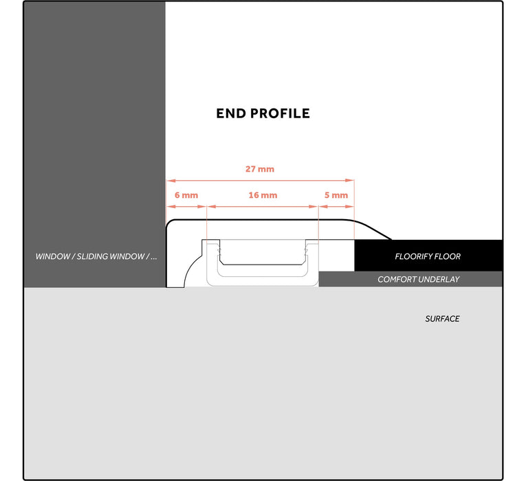 Floorify End Profile 2000mm