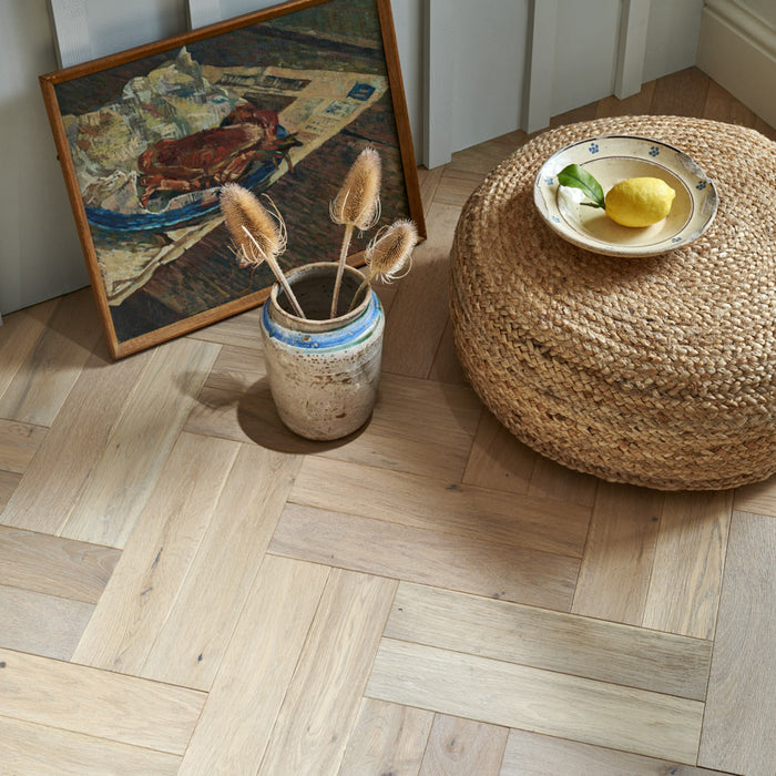 Woodpecker | Goodrich Ecru Oak Herringbone