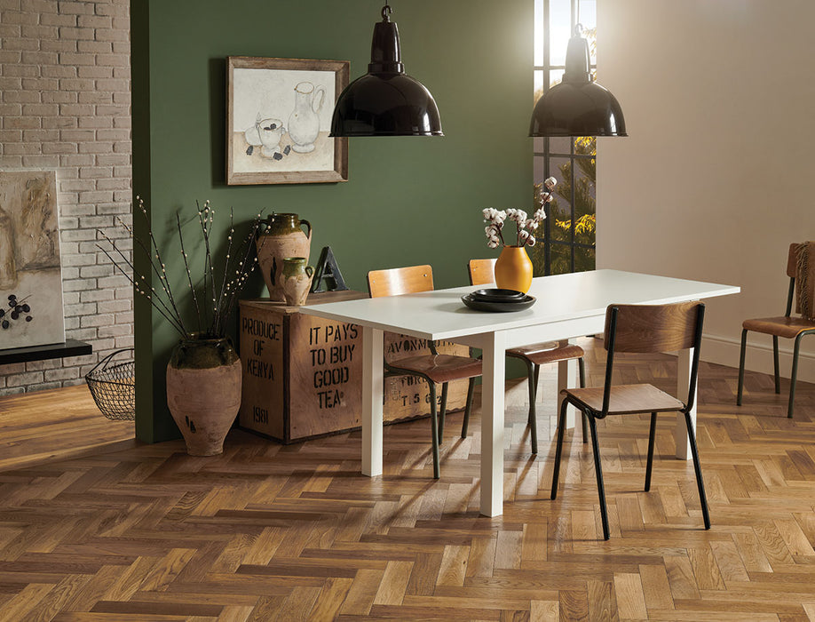 Woodpecker | Goodrich Smoked Oak Herringbone