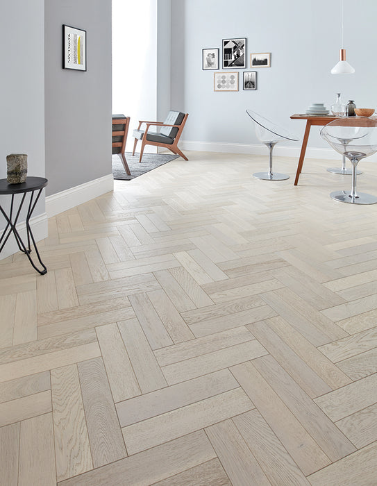 Woodpecker | Goodrich Whitened Oak Herringbone