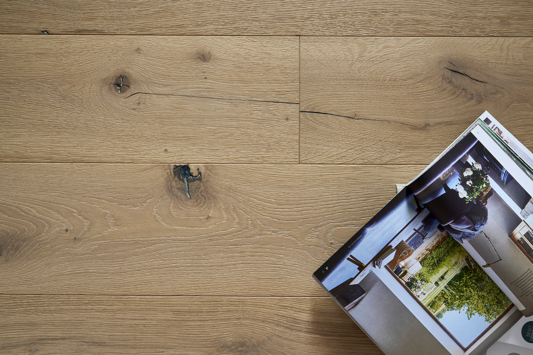 14x220mm Super Rustic Grade Ice White Oak Flooring