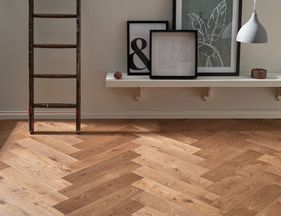Woodpecker | Harlech Coffee Oak Herringbone 120mm