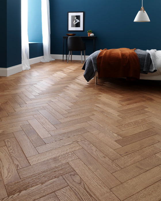 Woodpecker | Harlech Coffee Oak Herringbone 90mm