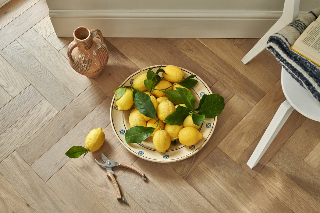 Woodpecker | Harlech Ecru Oak Herringbone 90mm