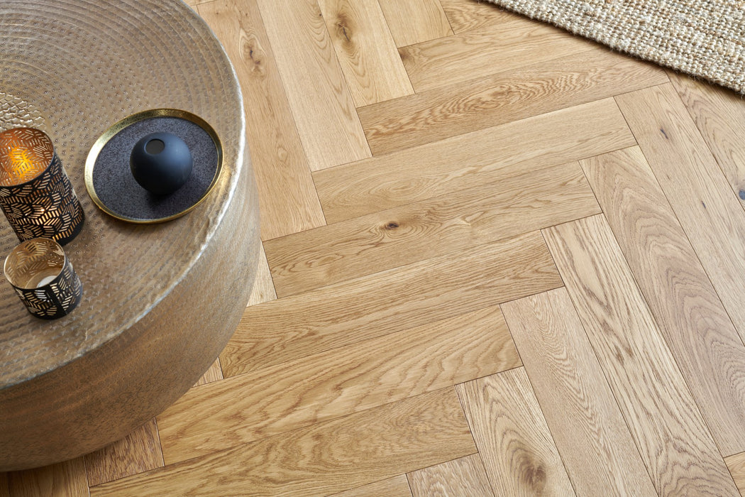 Woodpecker | Harlech Rustic Oak Brushed & Lacquered Herringbone 15/4 x 120mm