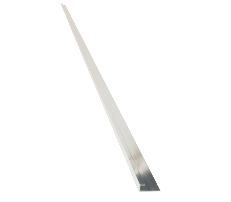 Shower Panel End Cap Trim Silver 2400mm x 8mm (Pack of 10)