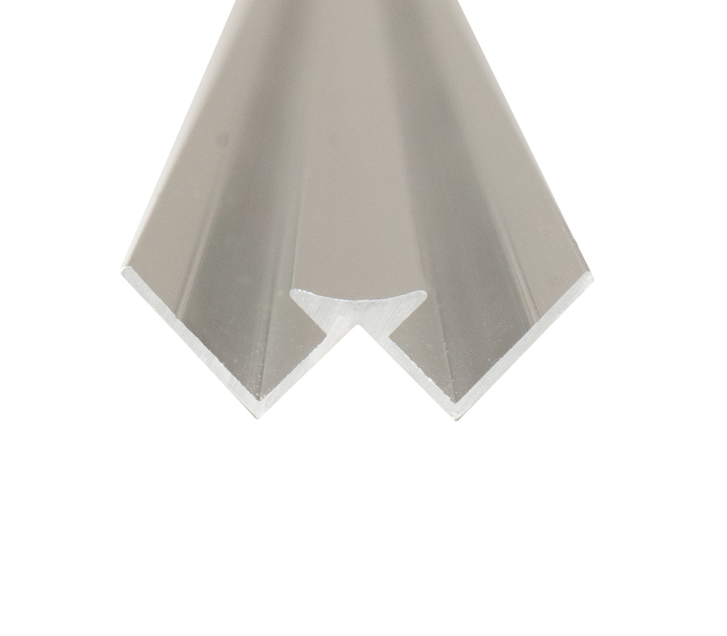 Shower Panel Internal Corner Trim Silver 2400mm x 8mm