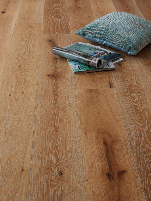 French Oak Rustic Plus Lime Grained Plank - Newland Floors and Doors