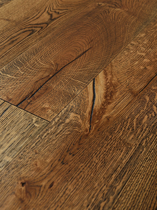 French Oak Rustic Plus Black Grained Plank - Newland Floors and Doors