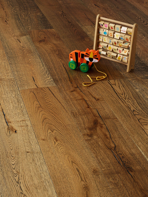French Oak Rustic Plus Black Grained Plank - Newland Floors and Doors
