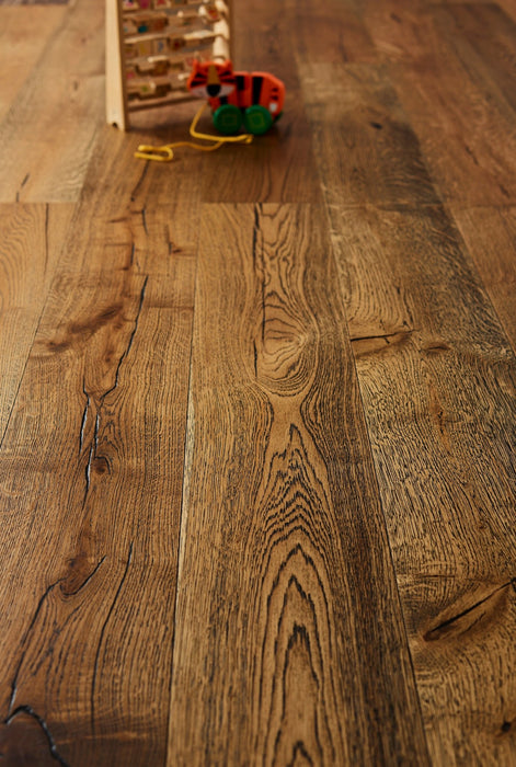 French Oak Rustic Plus Black Grained Plank - Newland Floors and Doors
