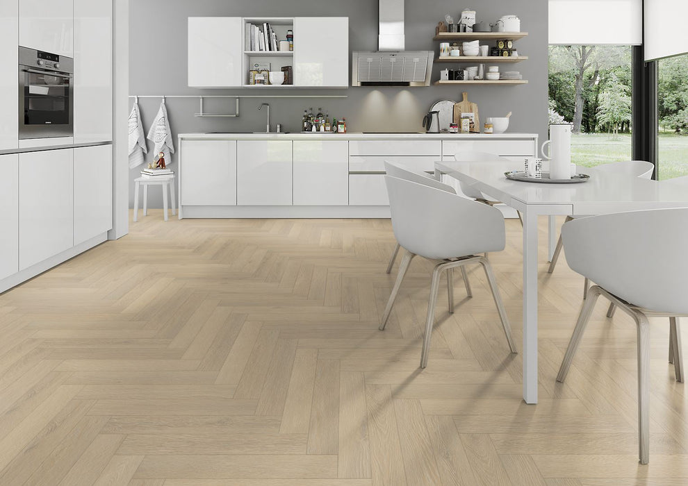 Premium 12mm Laminate Herringbone Denver Oak