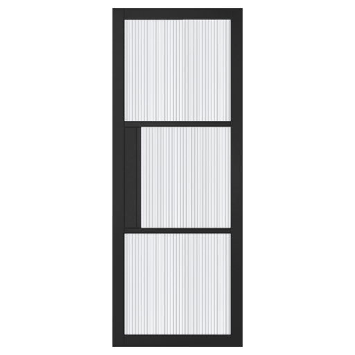 Black Laminate Florence Reeded Glass Internal Door