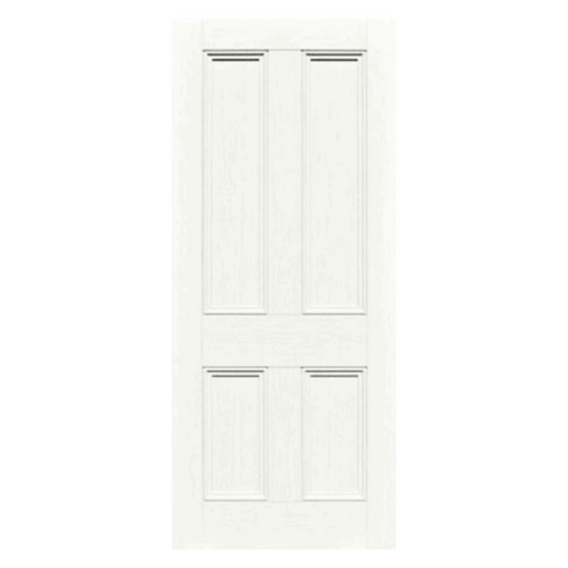 White Laminate Toulouse 4 Panel Internal Door