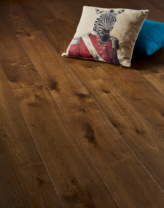 20/6x190x1900mm French Oak Character Grade Smoked Brushed UV Oiled