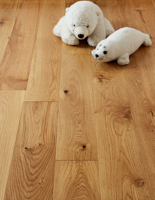 French Oak Character Satin Lacquered - Newland Floors and Doors