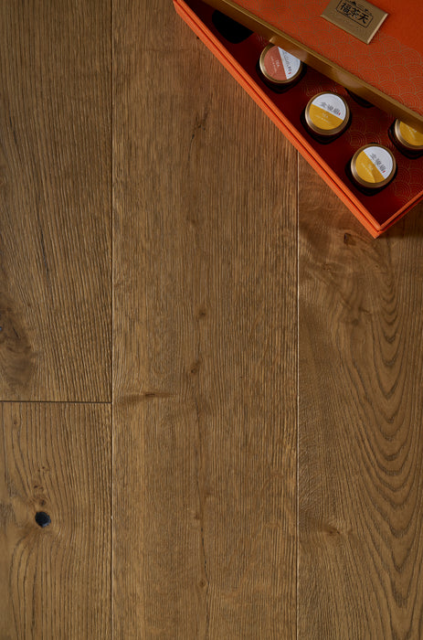 14x220mm Super Rustic Grade Smoked Oak Flooring