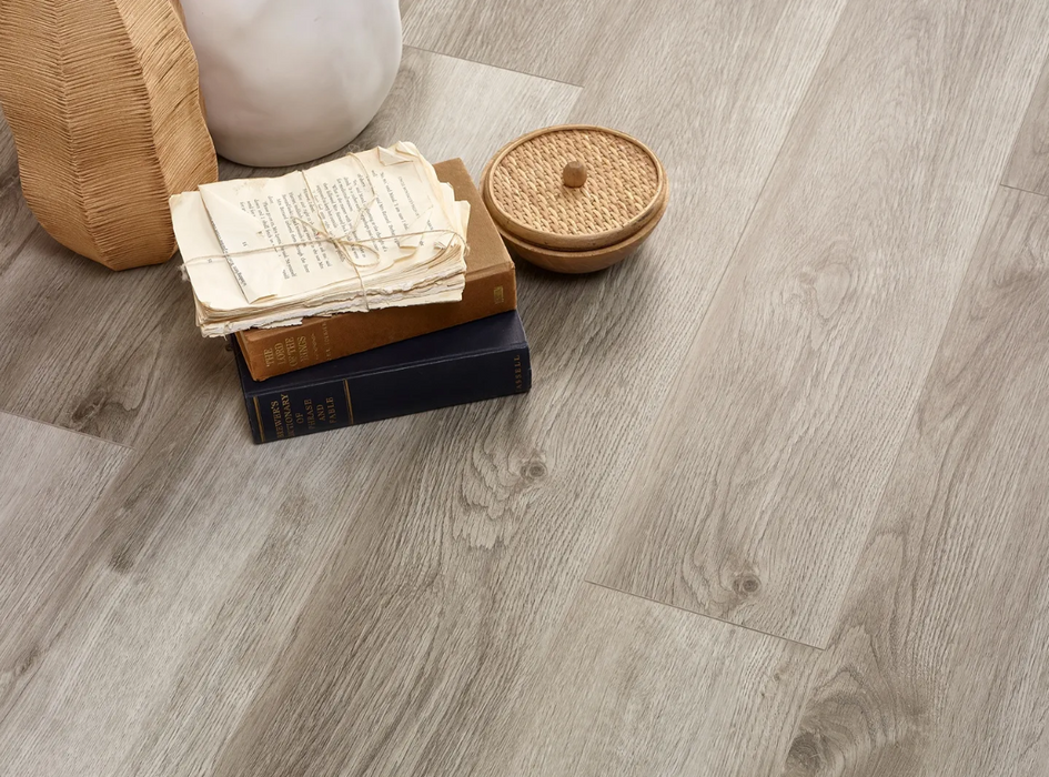 Medium Grey Oak SPC Rigid Core Click Vinyl Flooring