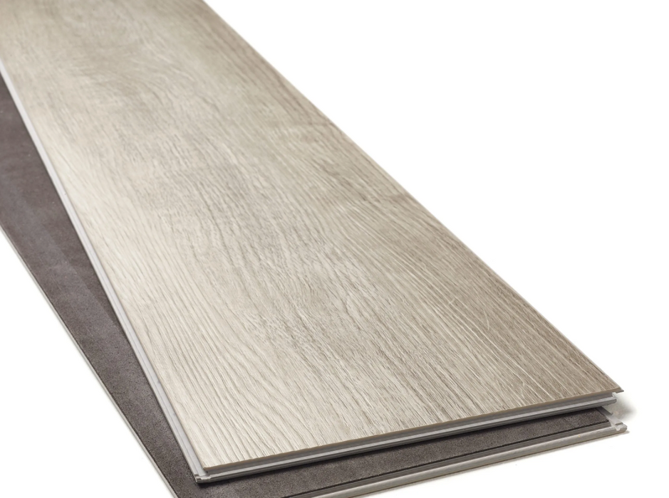 Medium Grey Oak SPC Rigid Core Click Vinyl Herringbone