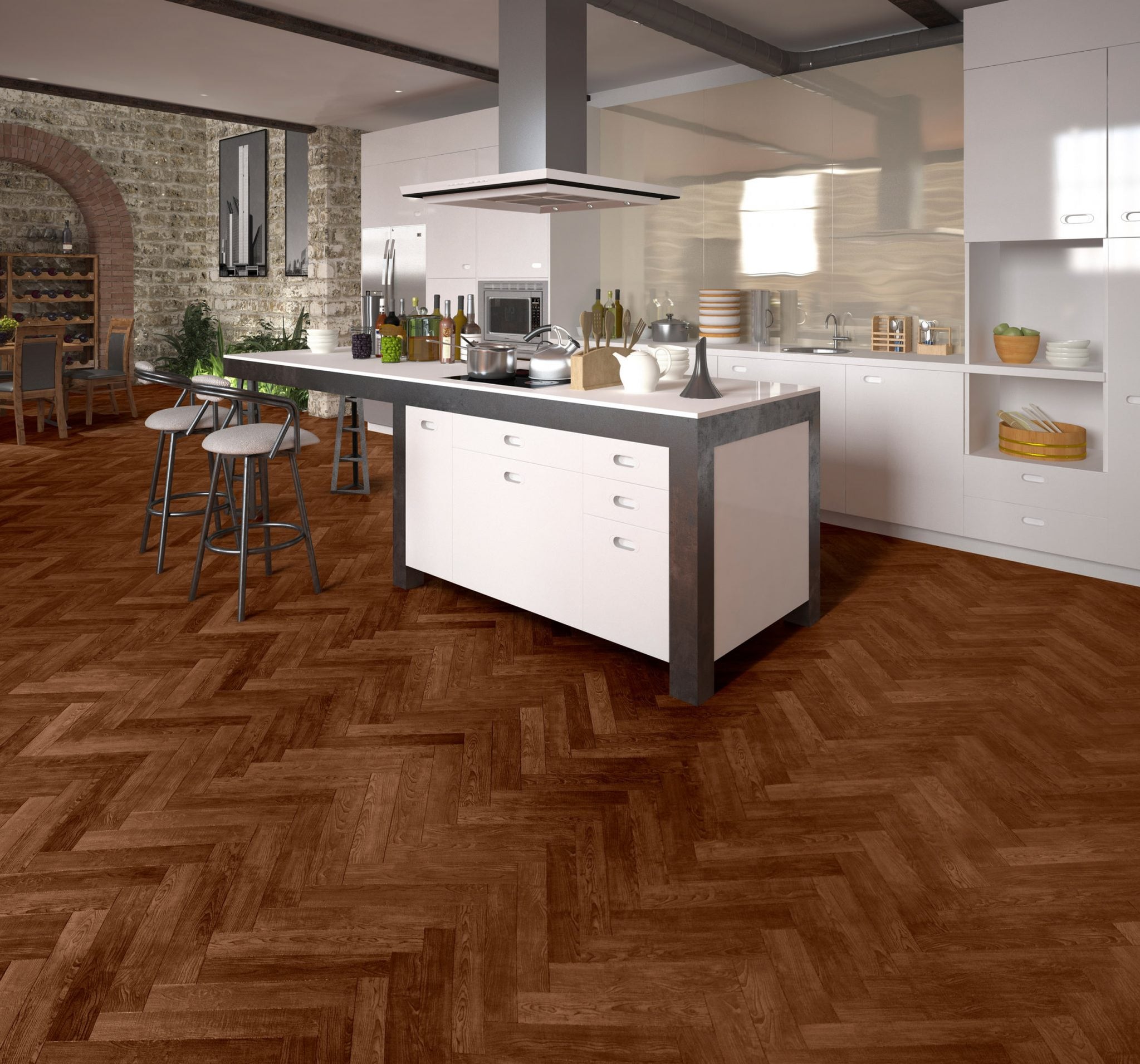Luvanto Priory Oak Traditional Herringbone | Glue Down LVT — Newland ...