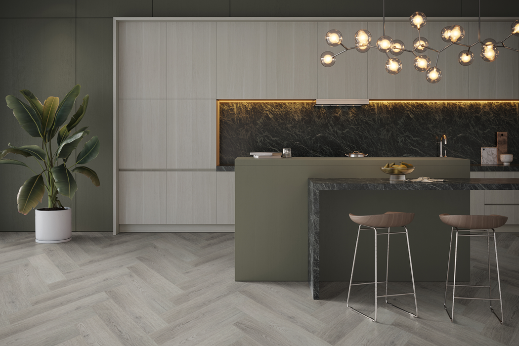 Luvanto | Craftsman Click Herringbone Platinum Oak