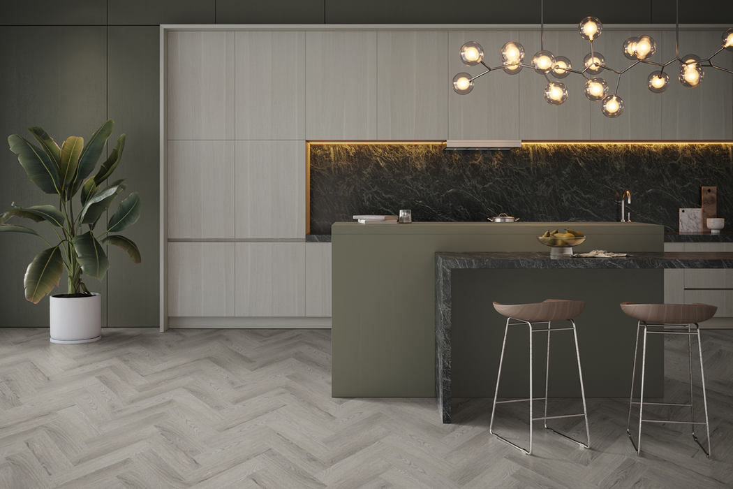 Luvanto | Craftsman Dryback Herringbone Platinum Oak