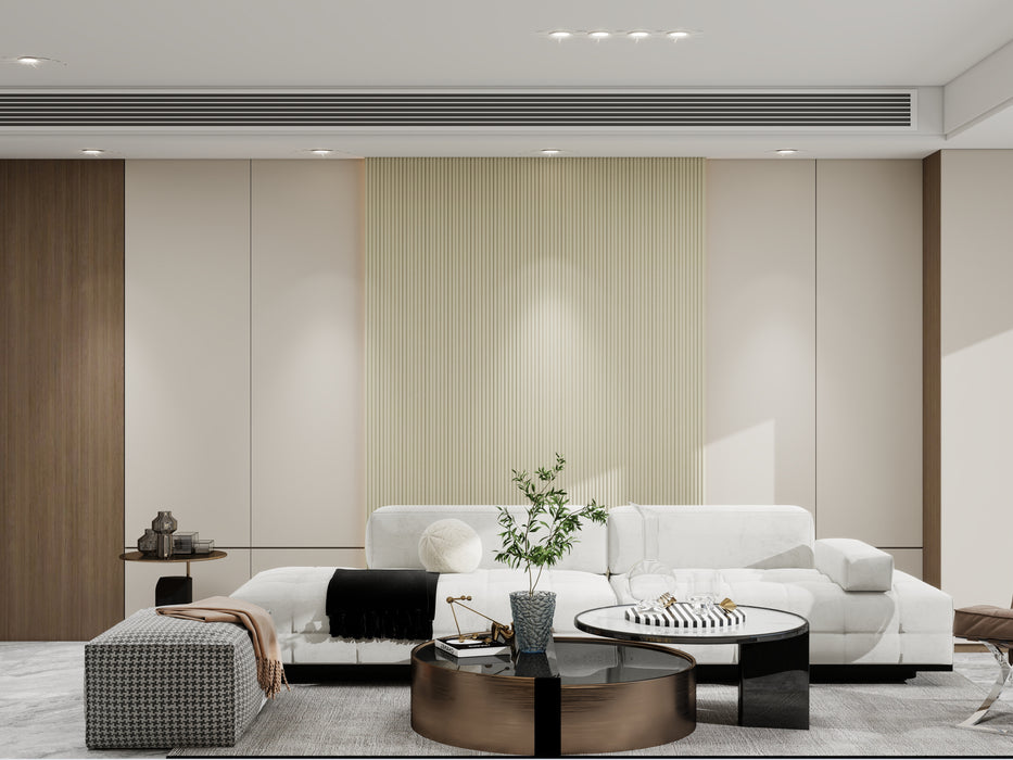 Decorative Cream Ribbed Wall Panels (10 pack)