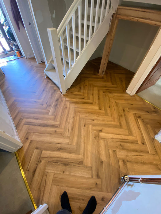 Ranch Oak Herringbone SPC Rigid Core Click Vinyl