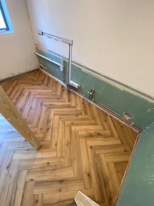 Ranch Oak Herringbone SPC Rigid Core Click Vinyl