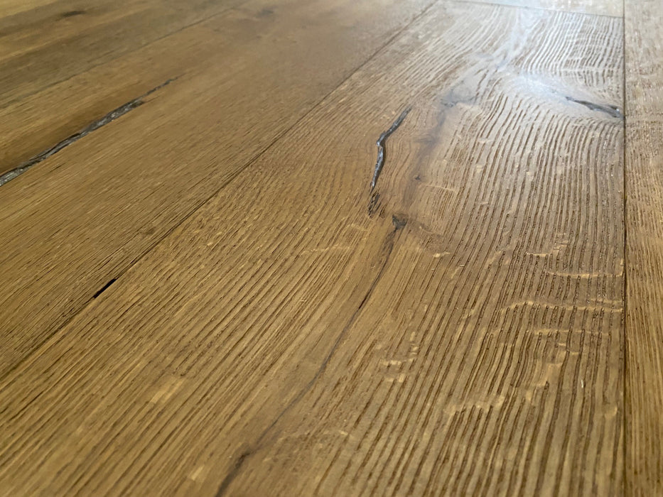 Brooks Floor | Signature Antique Heavy Brushed Oak Smoked UV Oiled