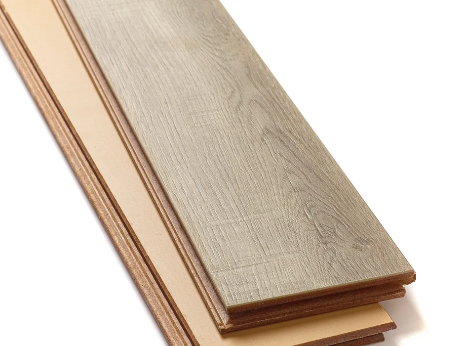Grey Beige Oak Oslo 12mm Herringbone Laminate