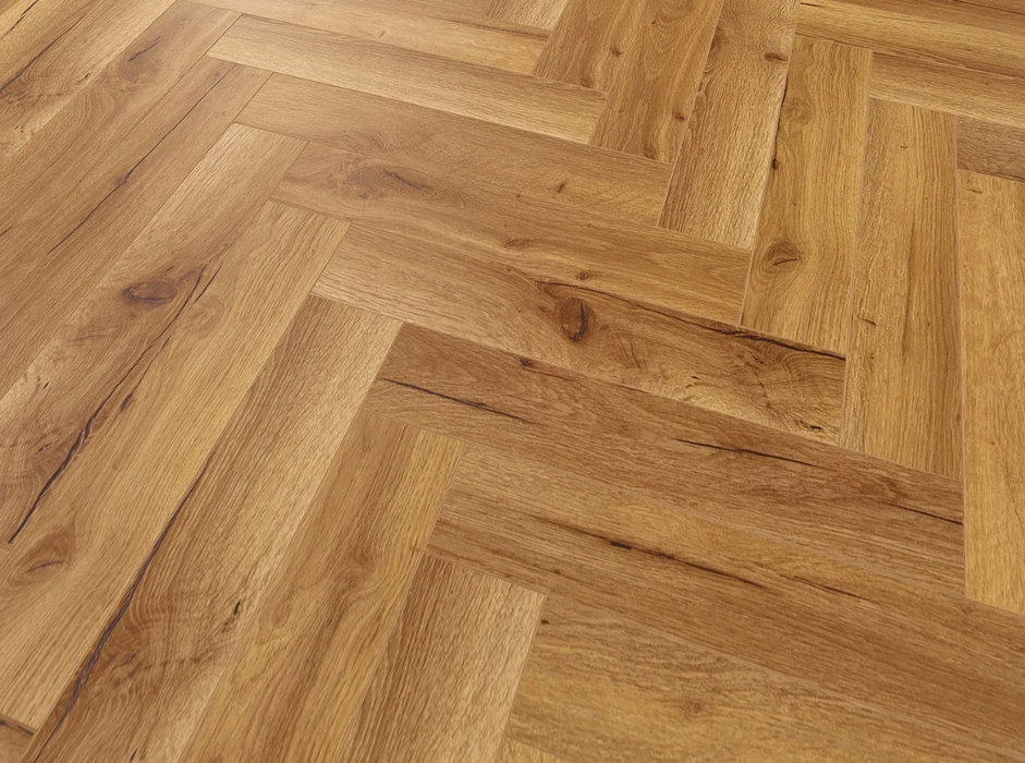 Warm Oak Helsinki 12mm Herringbone Laminate