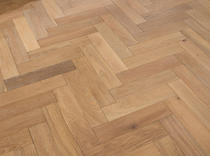 12mm Smoked Grey Engineered Wood Herringbone Flooring